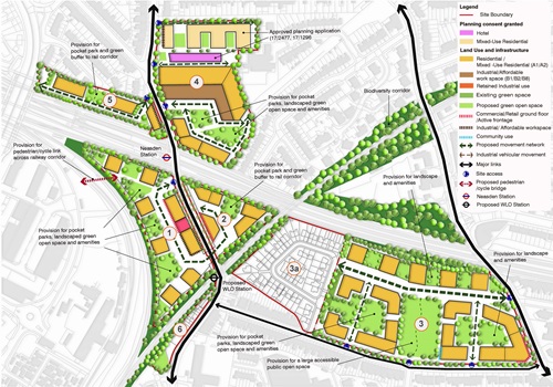 Illustrative sketch showing masterplan capacity sketch for optimised co-location option 3 Illustrative sketch showing masterplan capacity sketch for optimised co-location option 3