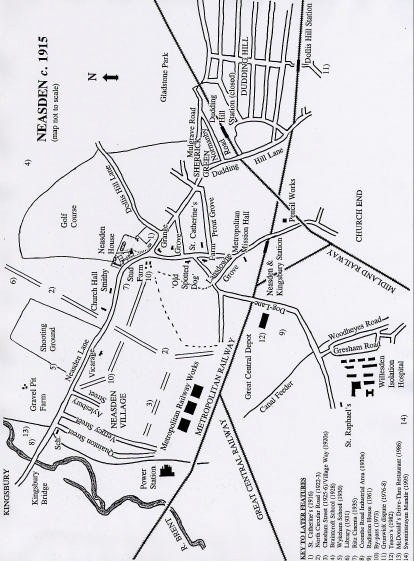 Neasden map circa 1915
