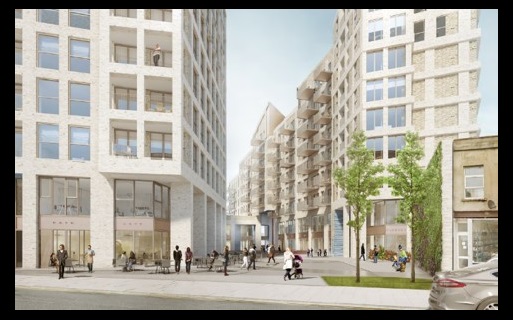 View from High Road looking into the courtyard View from High Road looking into the courtyard