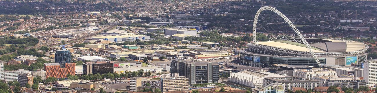 Aerial view of Wembley 