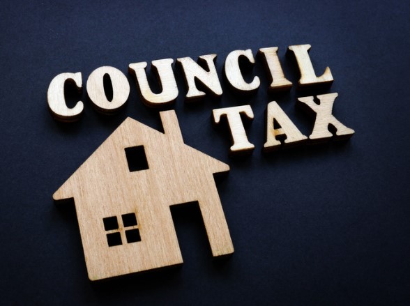 Council Tax written out with an image of a house