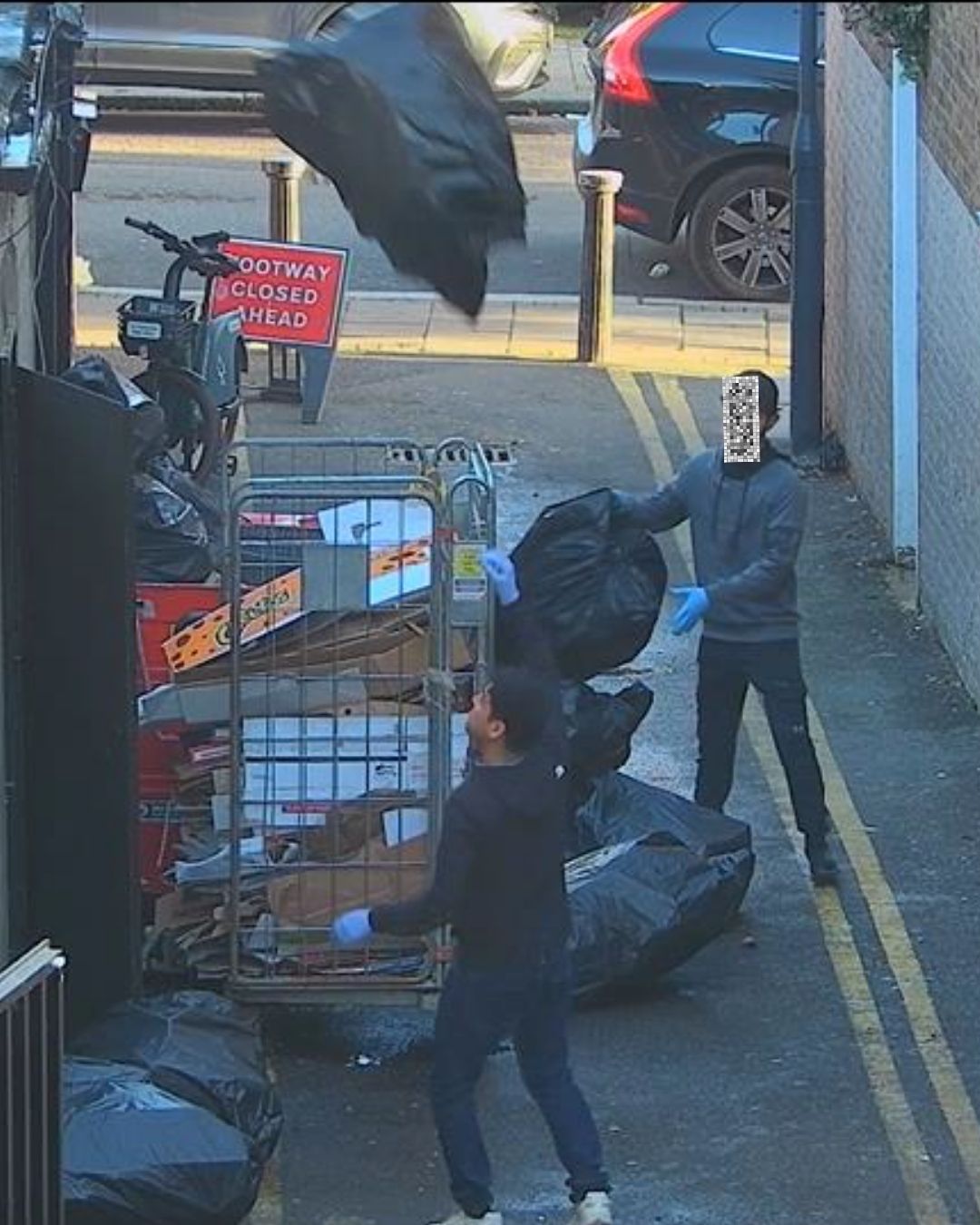 Two men flytipping on Brent streets