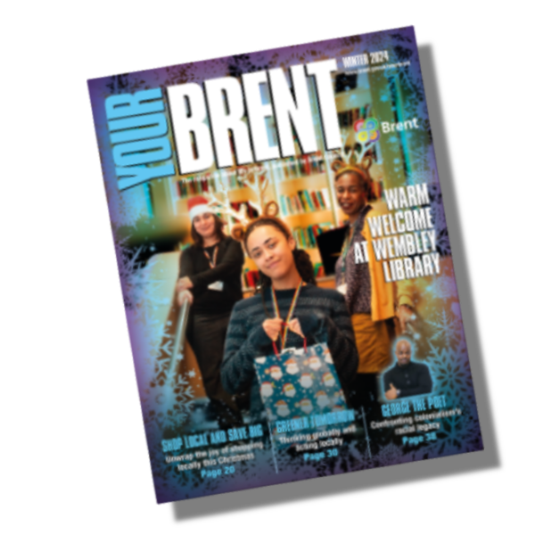 Your Brent - Winter issue front cover in a festive theme 