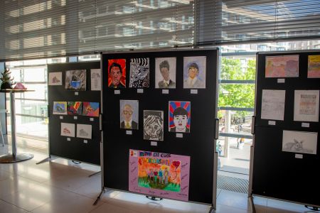 image of boards with drawing by kids