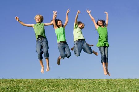 Image of children jumping